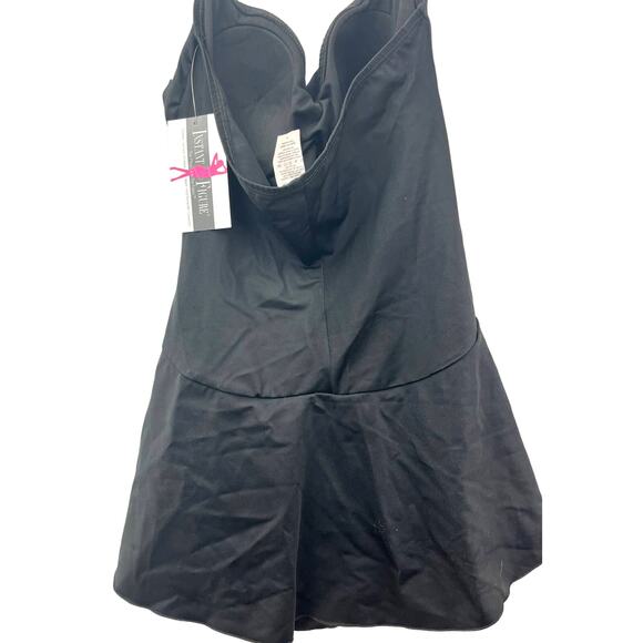 InstantFigure Shapewear Tummy Control One Piece Swimsuit w/ Skirted Bottom 6 - Picture 8 of 8